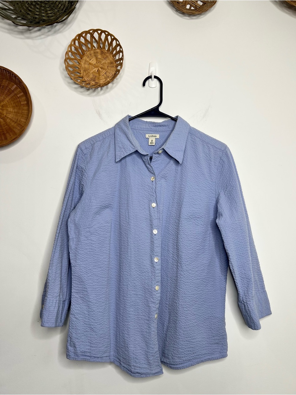 L.L. Bean Cotton Button Down Shirt Size Medium Reg